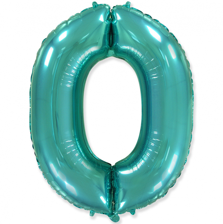 Шар Цифра "0" тиффани / Zero